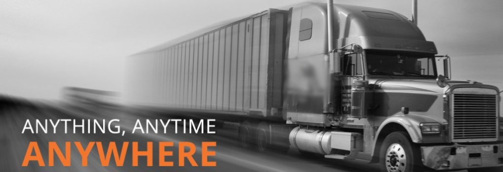 OTC truck with text Anything, Anytime, Anywhere